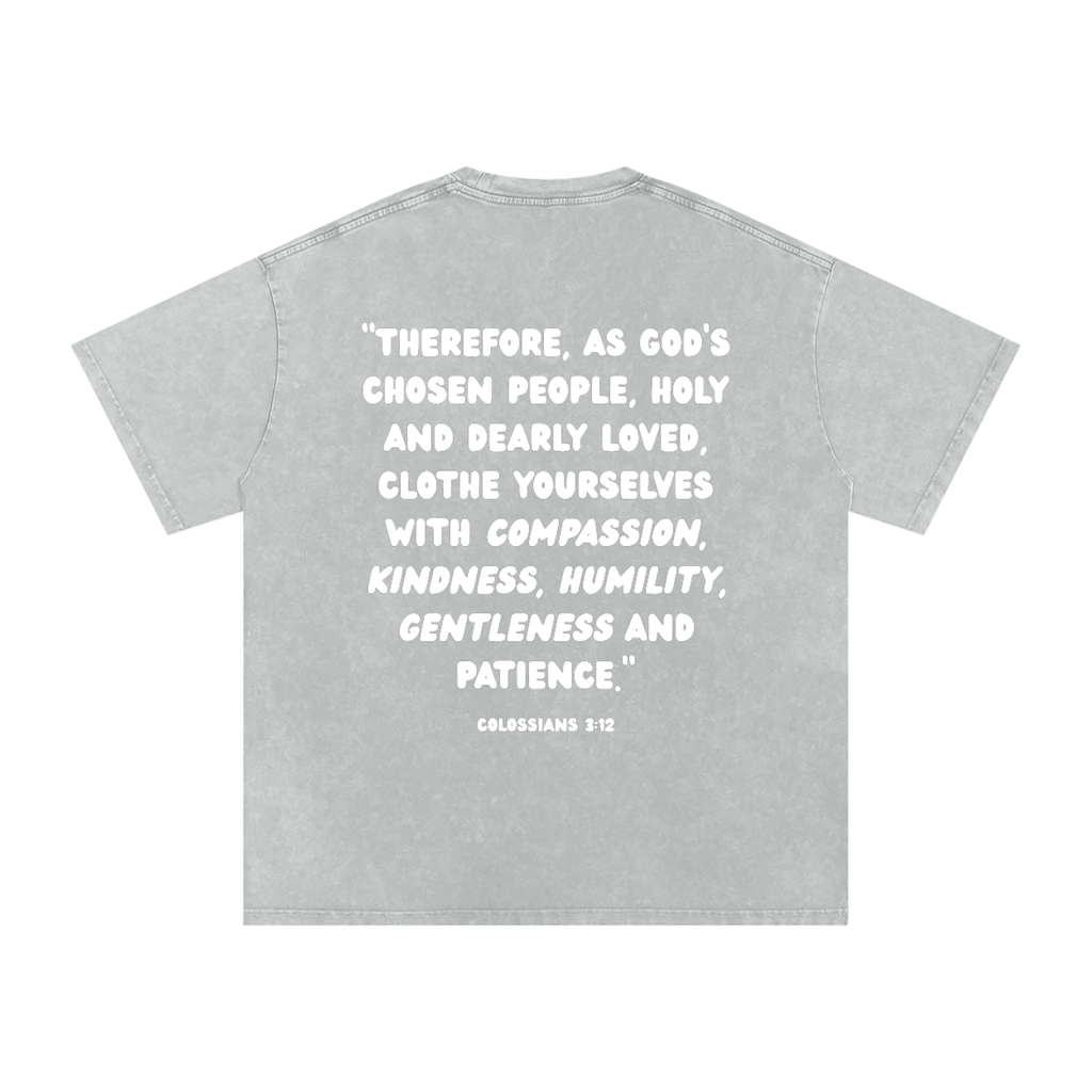"CHOSEN" Snow Washed Oversized Cotton T-Shirt