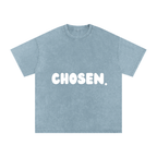 "CHOSEN."Snow Washed Oversized Cotton Tee
