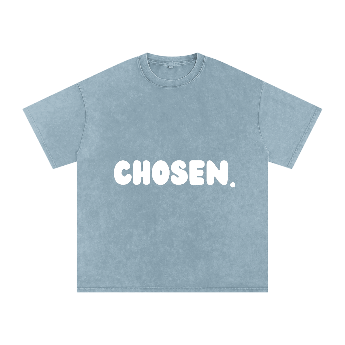 "CHOSEN."Snow Washed Oversized Cotton Tee