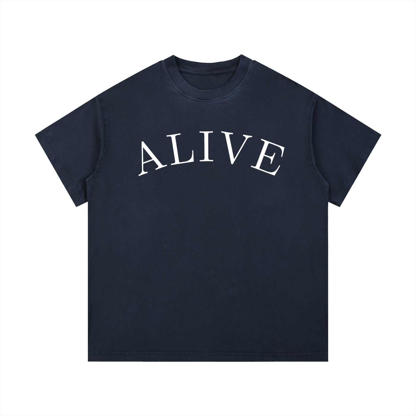 "ALIVE" Vintage Wash Cotton T-Shirt