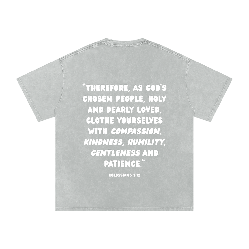 "CHOSEN."Snow Washed Oversized Cotton Tee
