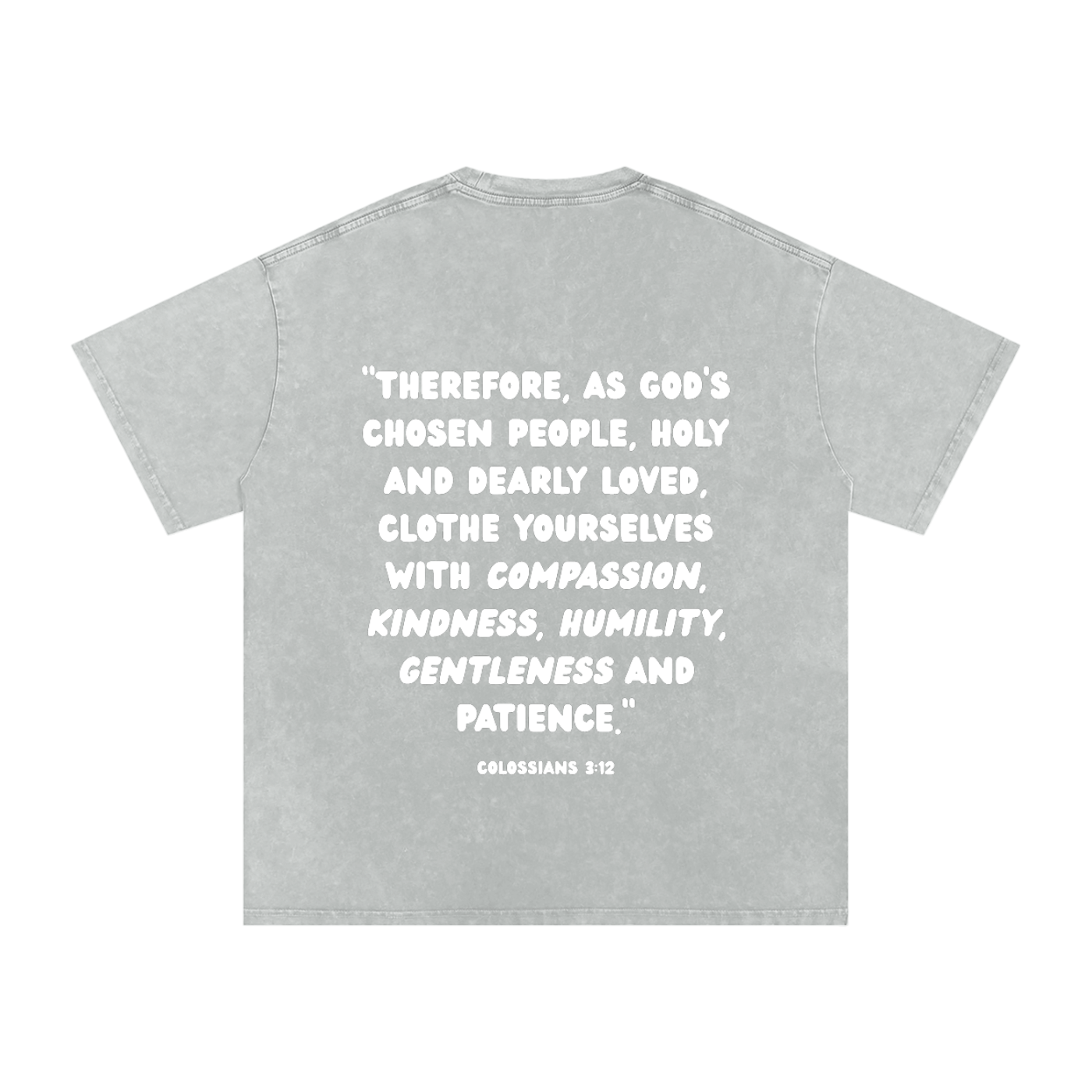 "CHOSEN."Snow Washed Oversized Cotton Tee