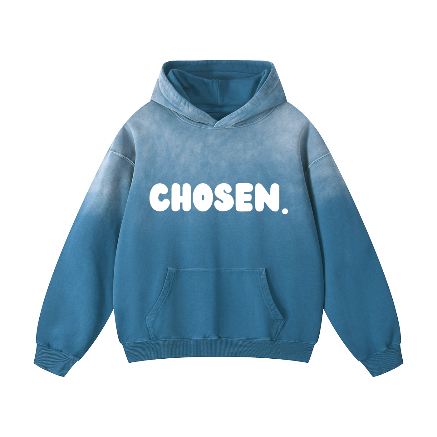 "CHOSEN."Heavyweight Sunfade Oversized Hoodie