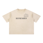 "REFRESHED" Mineral Wash Boxy Cotton T-Shirt