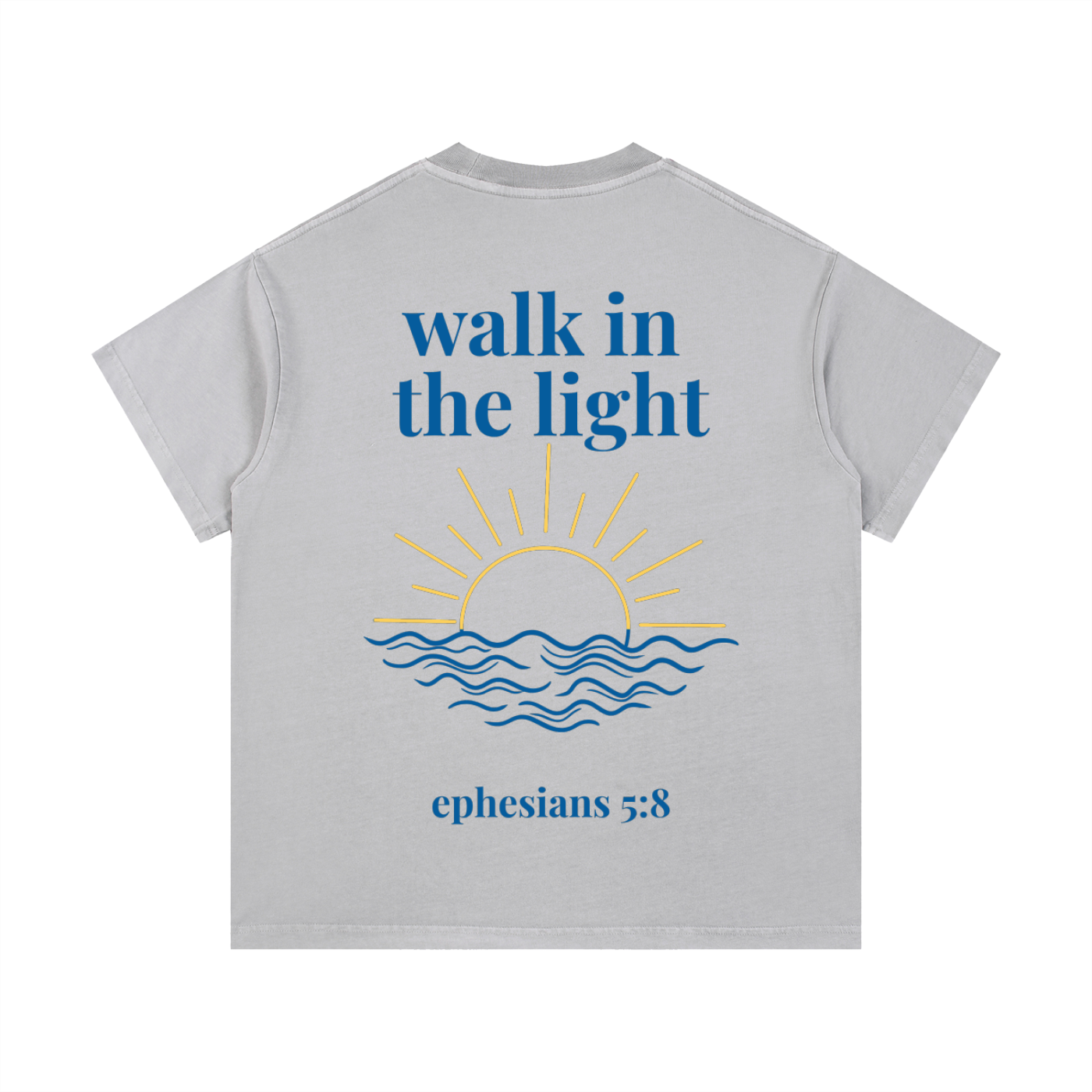 "SUNLIT" Vintage Wash Cotton T-Shirt