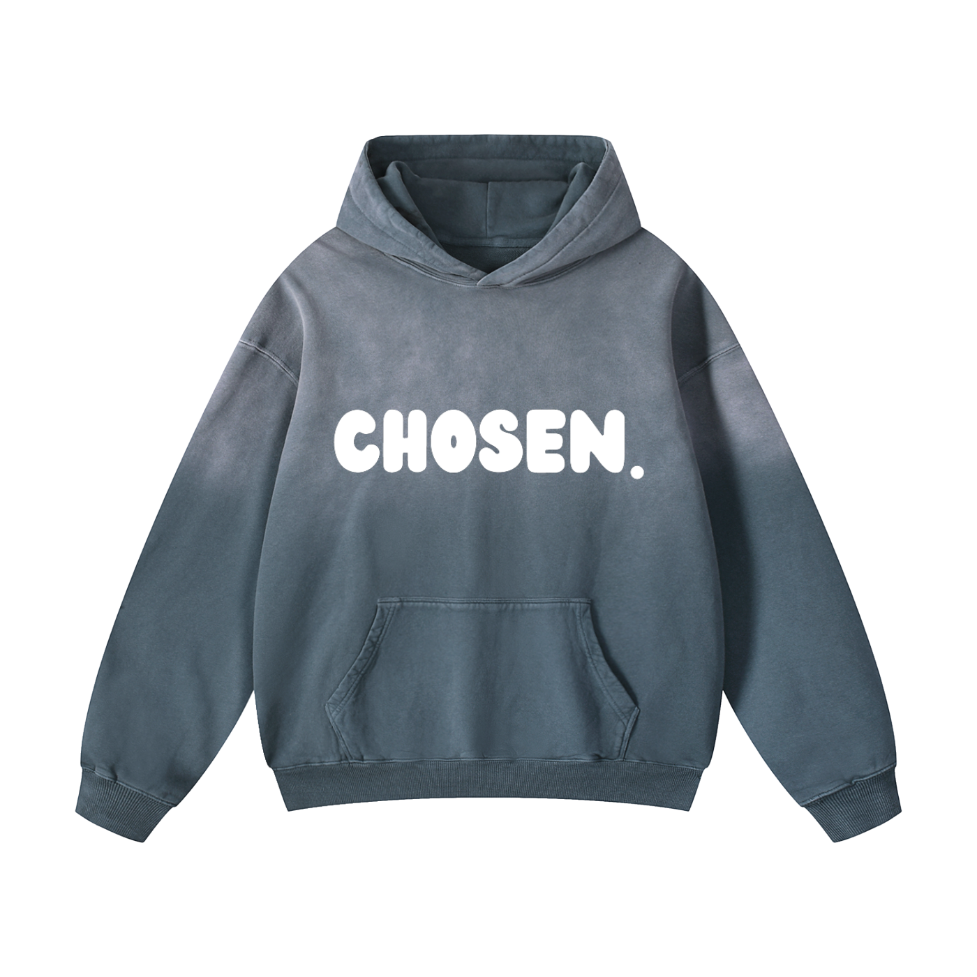 "CHOSEN."Heavyweight Sunfade Oversized Hoodie