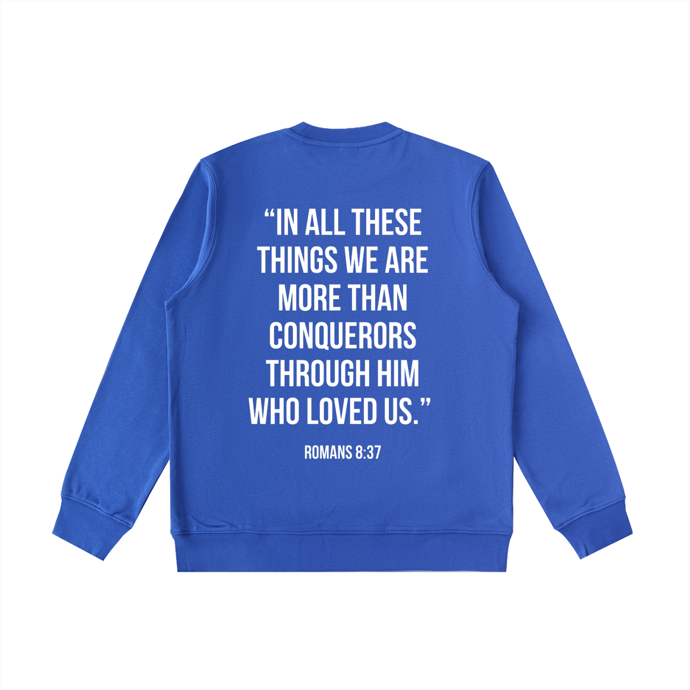 "MORE THAN A CONQUEROR" Essential Heavyweight Crewneck Sweatshirt