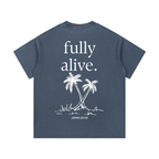 "ALIVE" Vintage Wash Cotton T-Shirt
