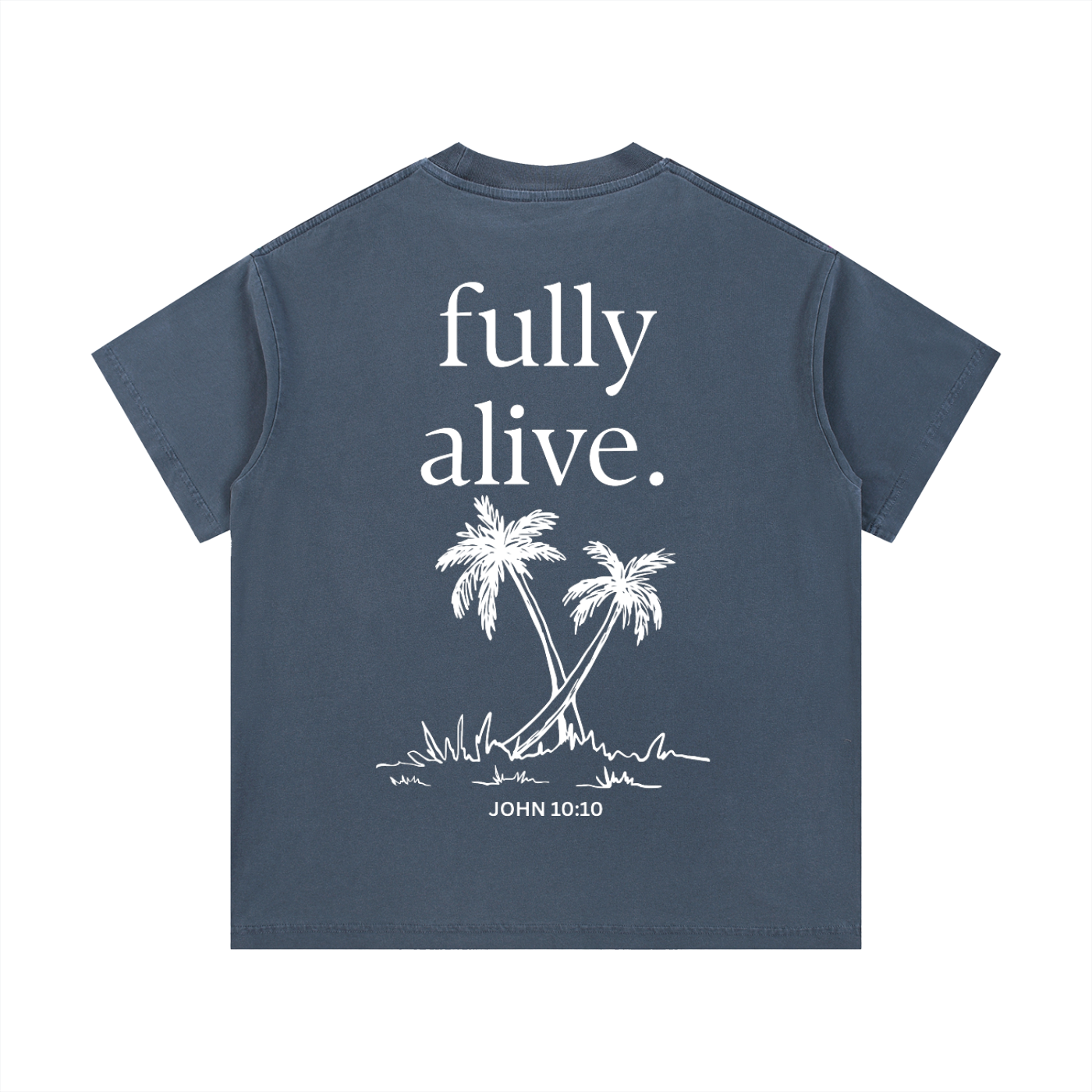 "ALIVE" Vintage Wash Cotton T-Shirt