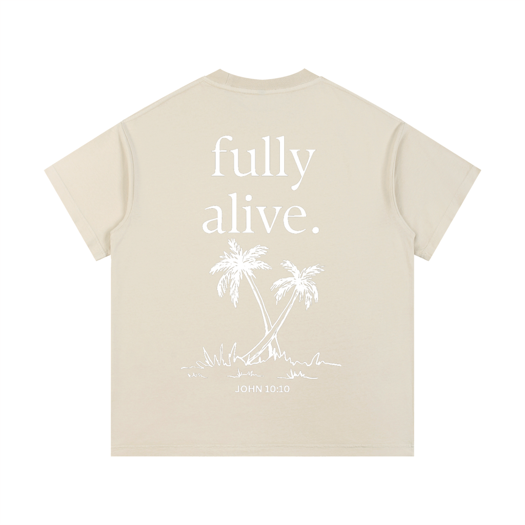 "ALIVE" Vintage Wash Cotton T-Shirt
