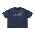 "REFRESHED" Mineral Wash Boxy Cotton T-Shirt