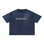"REFRESHED" Mineral Wash Boxy Cotton T-Shirt