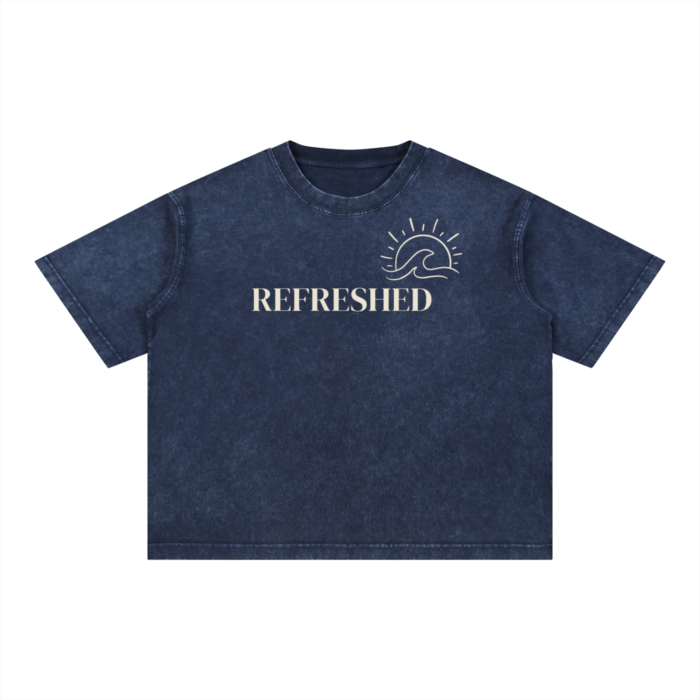 "REFRESHED" Mineral Wash Boxy Cotton T-Shirt