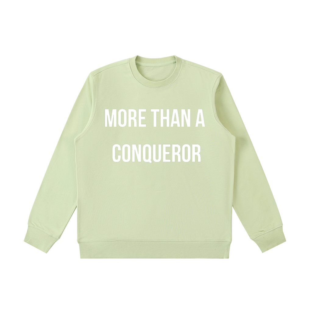 "MORE THAN A CONQUEROR" Essential Heavyweight Crewneck Sweatshirt