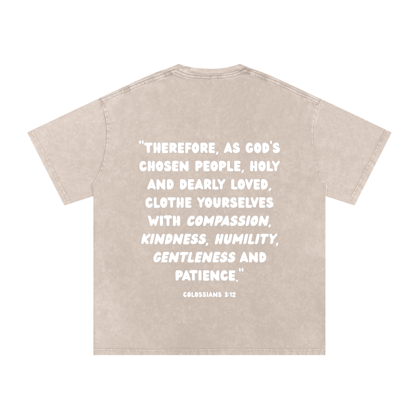 "CHOSEN."Snow Washed Oversized Cotton Tee