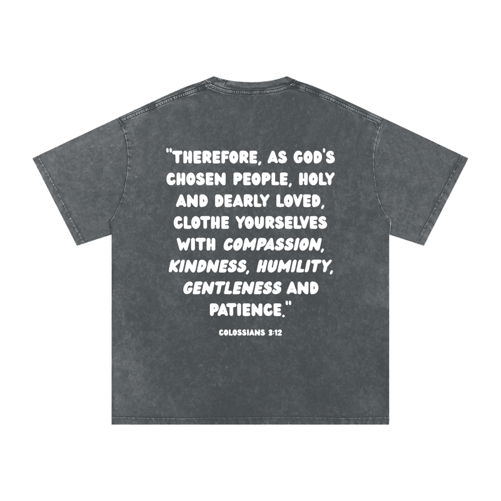 "CHOSEN" Snow Washed Oversized Cotton T-Shirt