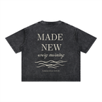"REFRESHED" Mineral Wash Boxy Cotton T-Shirt