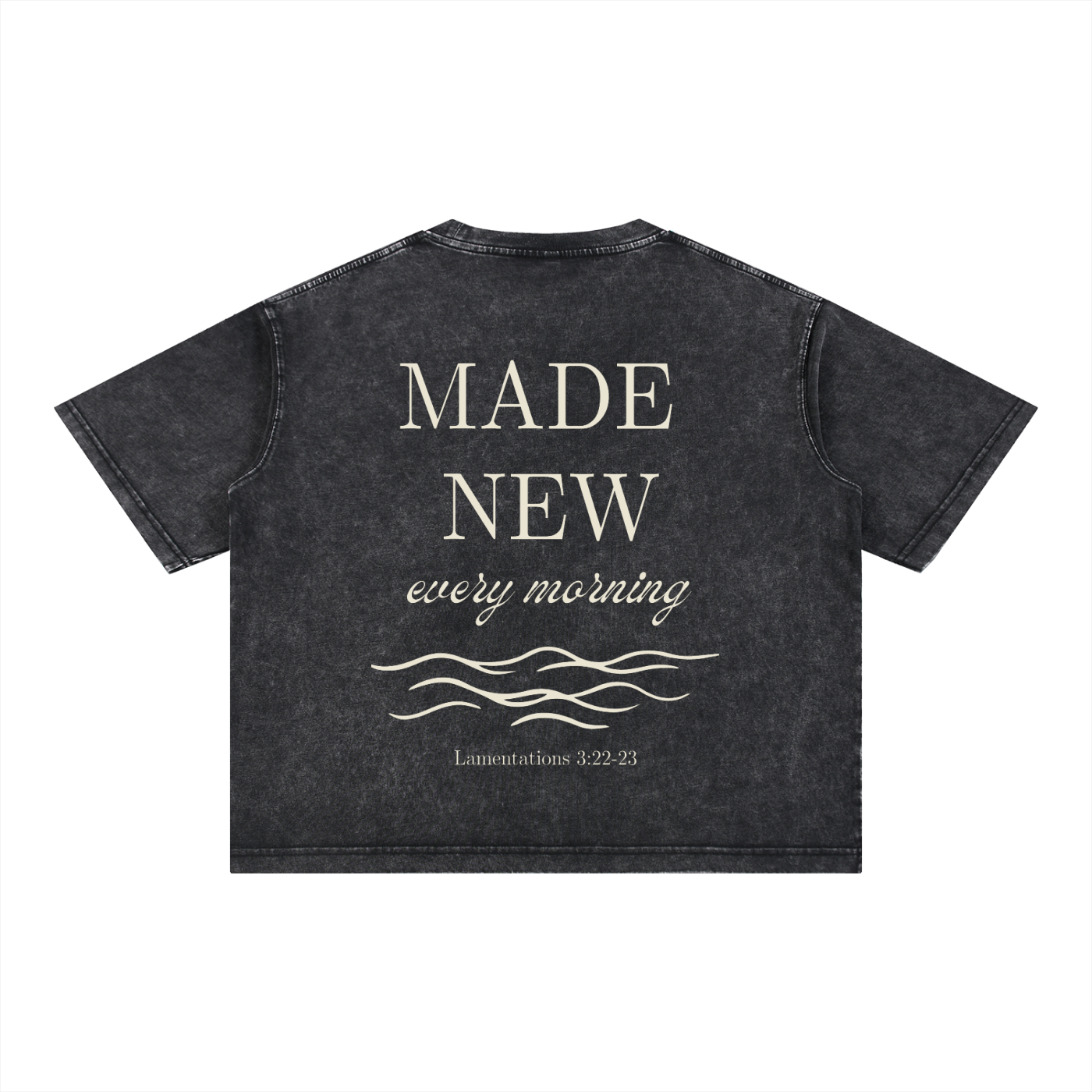 "REFRESHED" Mineral Wash Boxy Cotton T-Shirt