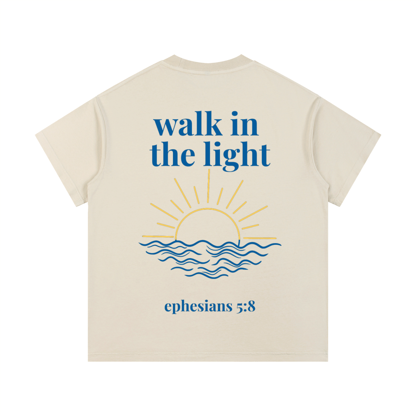 "SUNLIT" Vintage Wash Cotton T-Shirt