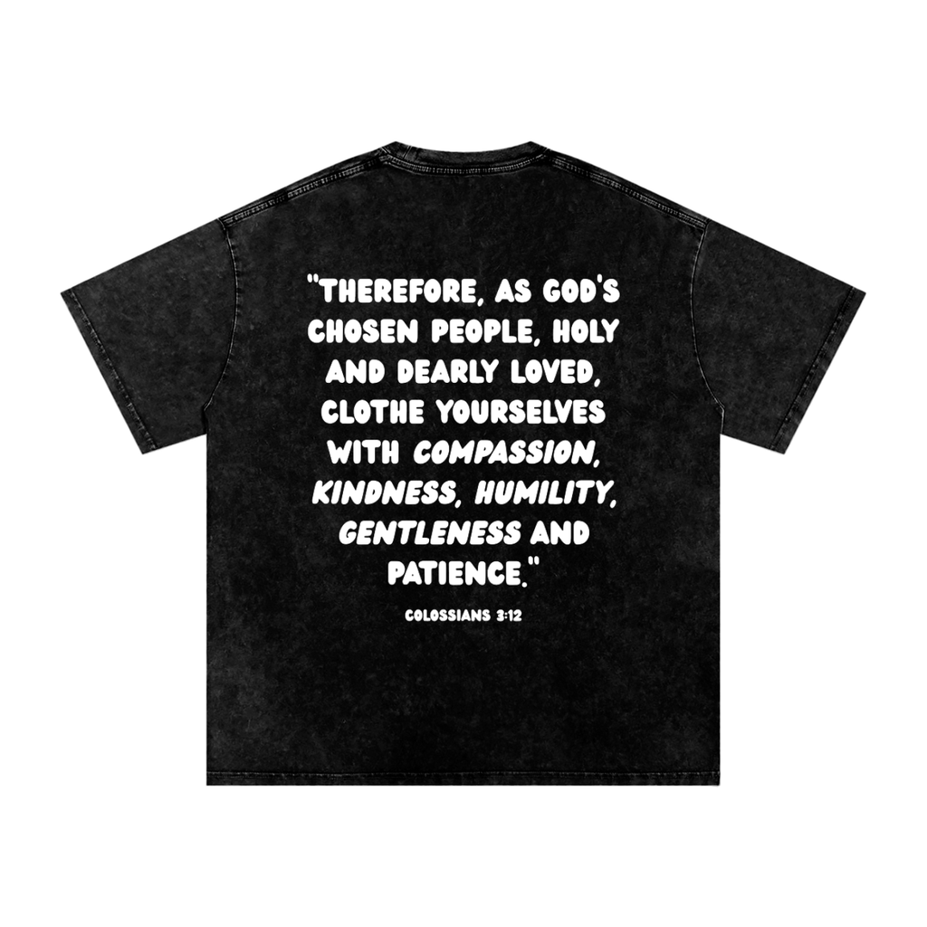 "CHOSEN" Snow Washed Oversized Cotton T-Shirt