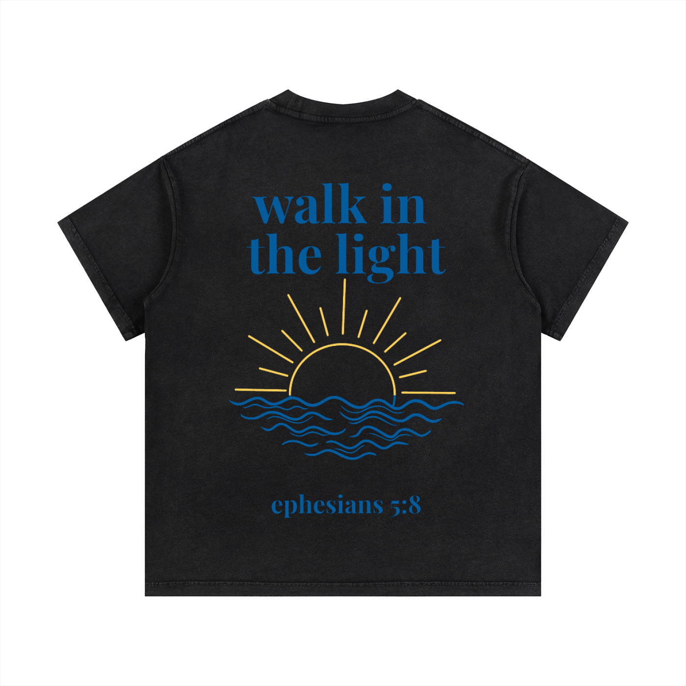 "SUNLIT" Vintage Wash Cotton T-Shirt