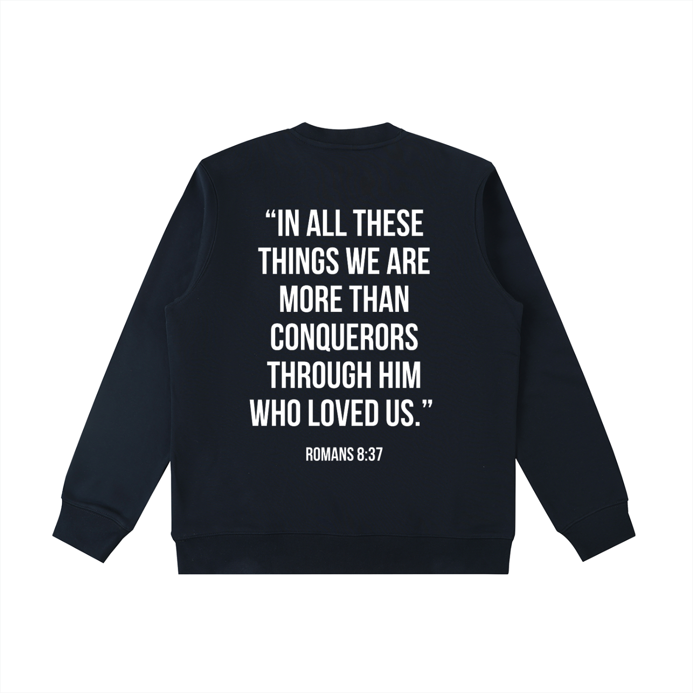 "MORE THAN A CONQUEROR" Essential Heavyweight Crewneck Sweatshirt