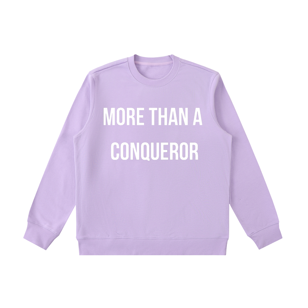 "MORE THAN A CONQUEROR" Essential Heavyweight Crewneck Sweatshirt