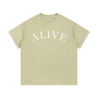 "ALIVE" Vintage Wash Cotton T-Shirt