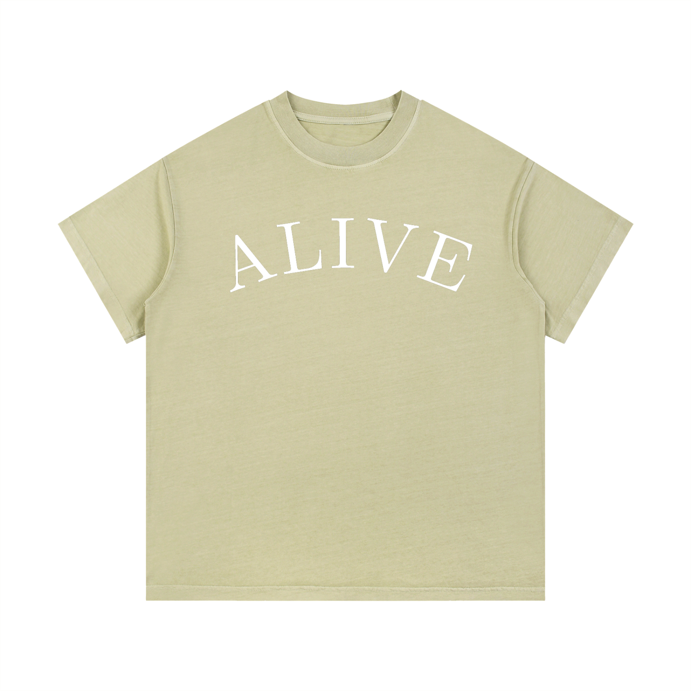 "ALIVE" Vintage Wash Cotton T-Shirt