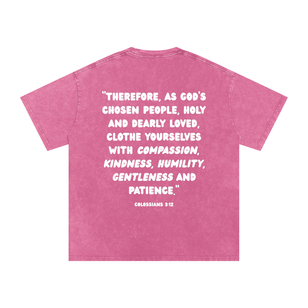 "CHOSEN" Snow Washed Oversized Cotton T-Shirt