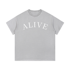 "ALIVE" Vintage Wash Cotton T-Shirt