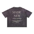 "REFRESHED" Mineral Wash Boxy Cotton T-Shirt
