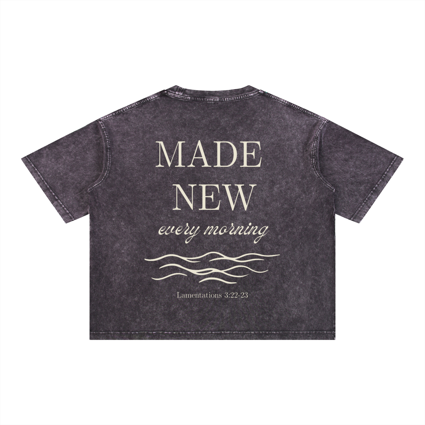 "REFRESHED" Mineral Wash Boxy Cotton T-Shirt