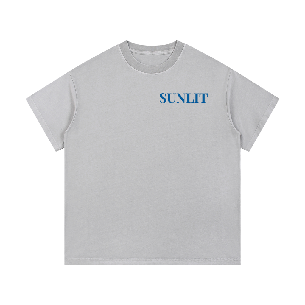 "SUNLIT" Vintage Wash Cotton T-Shirt