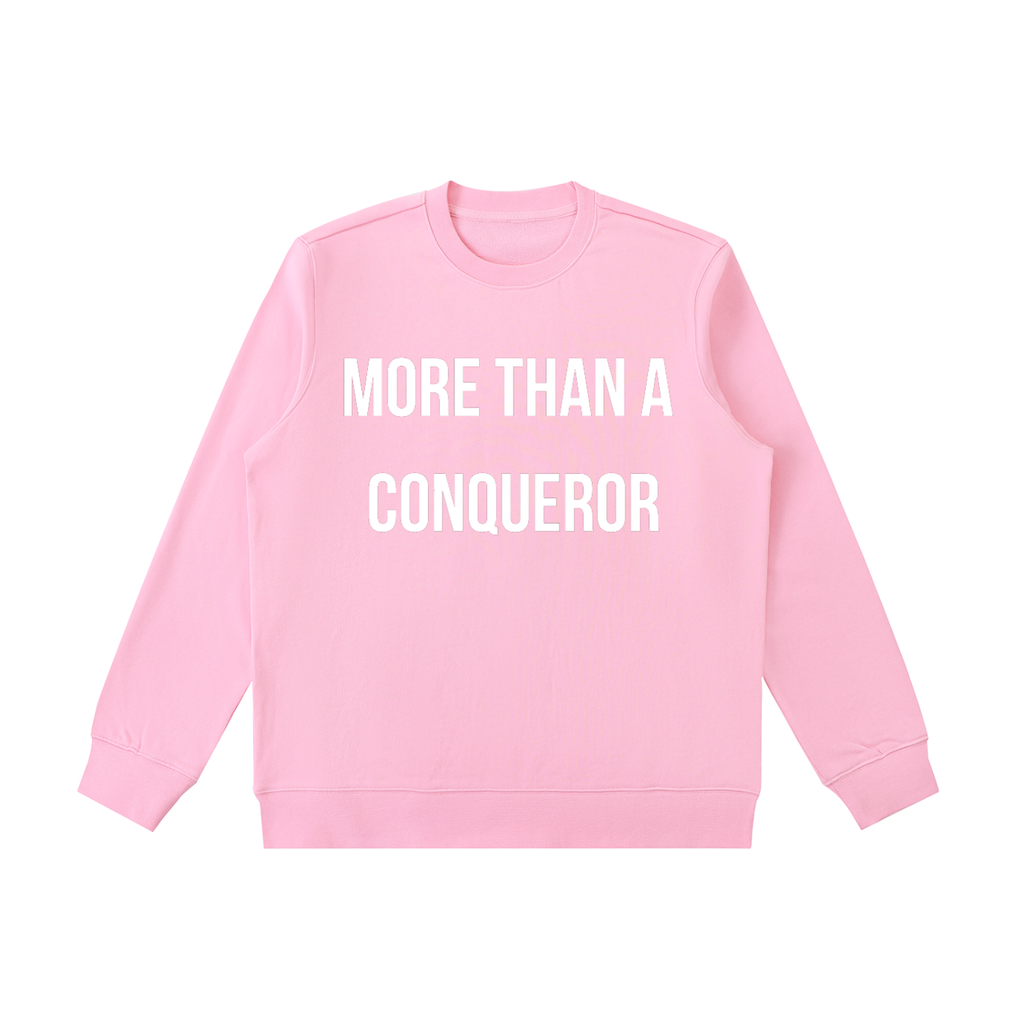 "MORE THAN A CONQUEROR" Essential Heavyweight Crewneck Sweatshirt