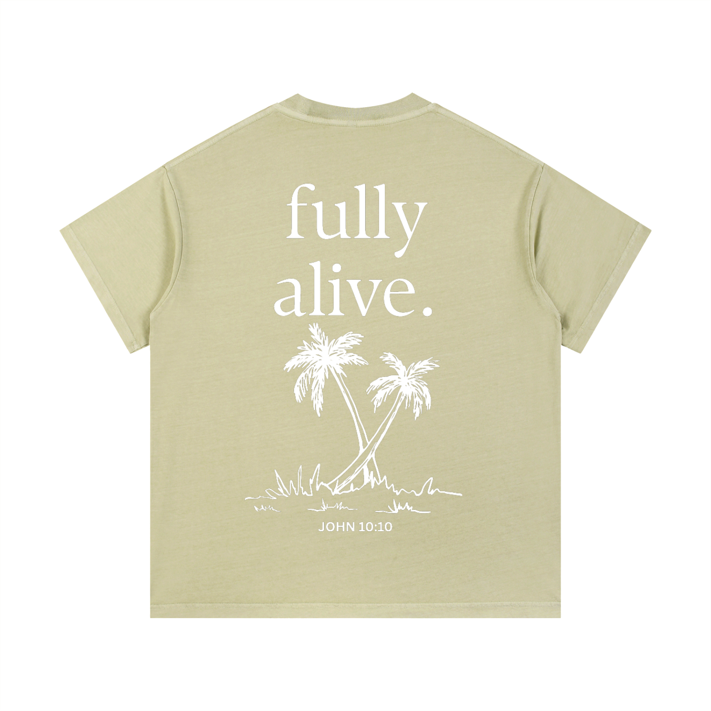 "ALIVE" Vintage Wash Cotton T-Shirt