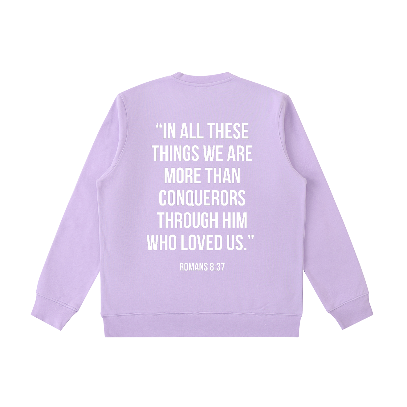 "MORE THAN A CONQUEROR" Essential Heavyweight Crewneck Sweatshirt