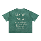 "REFRESHED" Mineral Wash Boxy Cotton T-Shirt