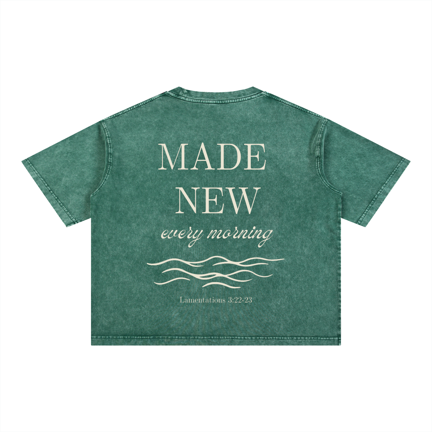 "REFRESHED" Mineral Wash Boxy Cotton T-Shirt