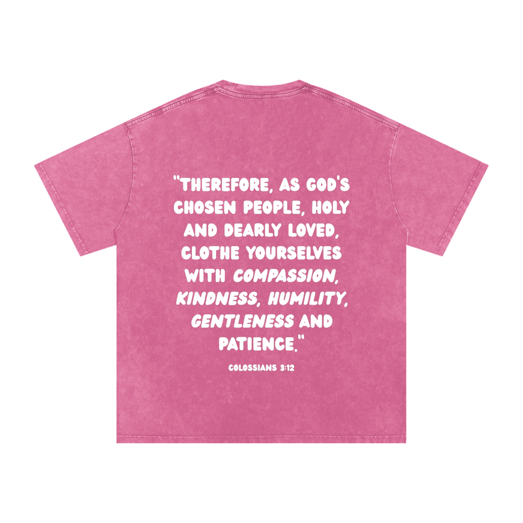 "CHOSEN."Snow Washed Oversized Cotton Tee