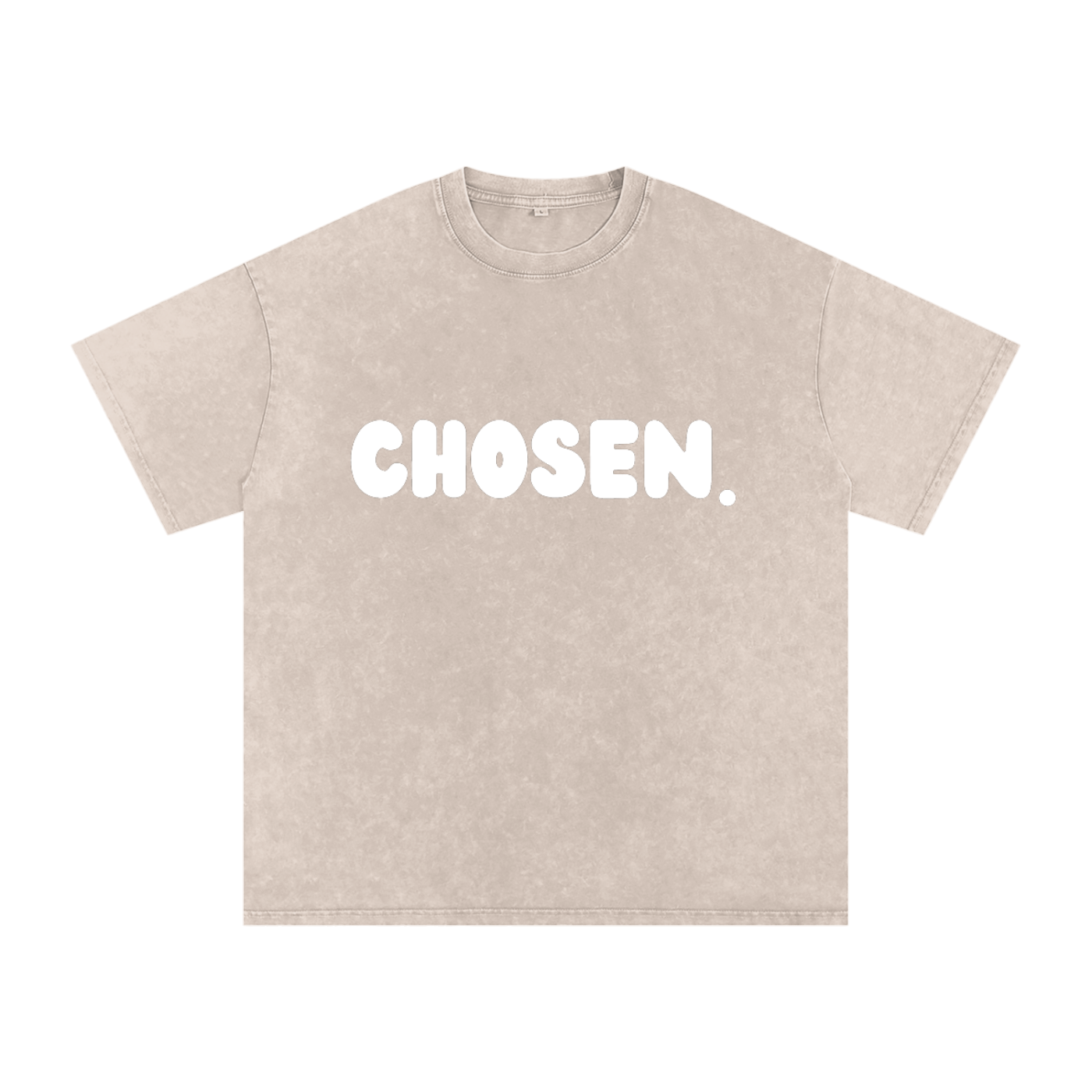 "CHOSEN" Snow Washed Oversized Cotton T-Shirt