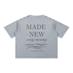 "REFRESHED" Mineral Wash Boxy Cotton T-Shirt