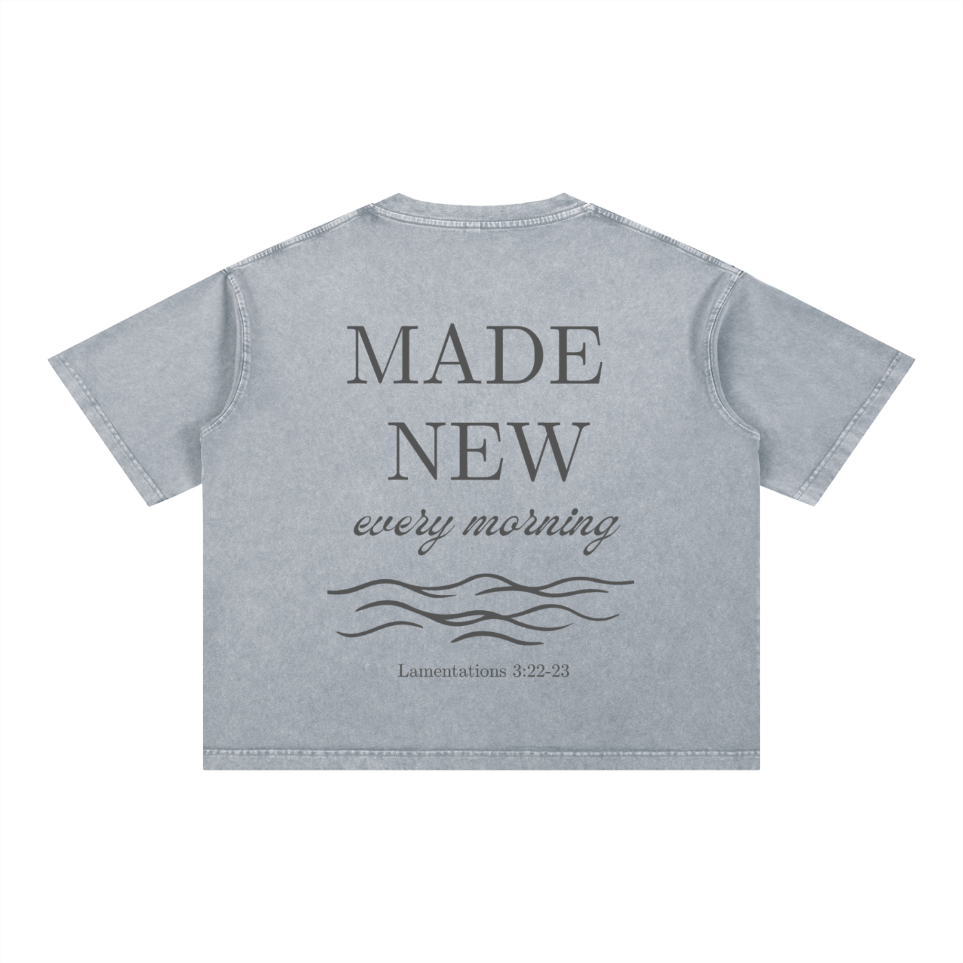 "REFRESHED" Mineral Wash Boxy Cotton T-Shirt