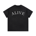 "ALIVE" Vintage Wash Cotton T-Shirt