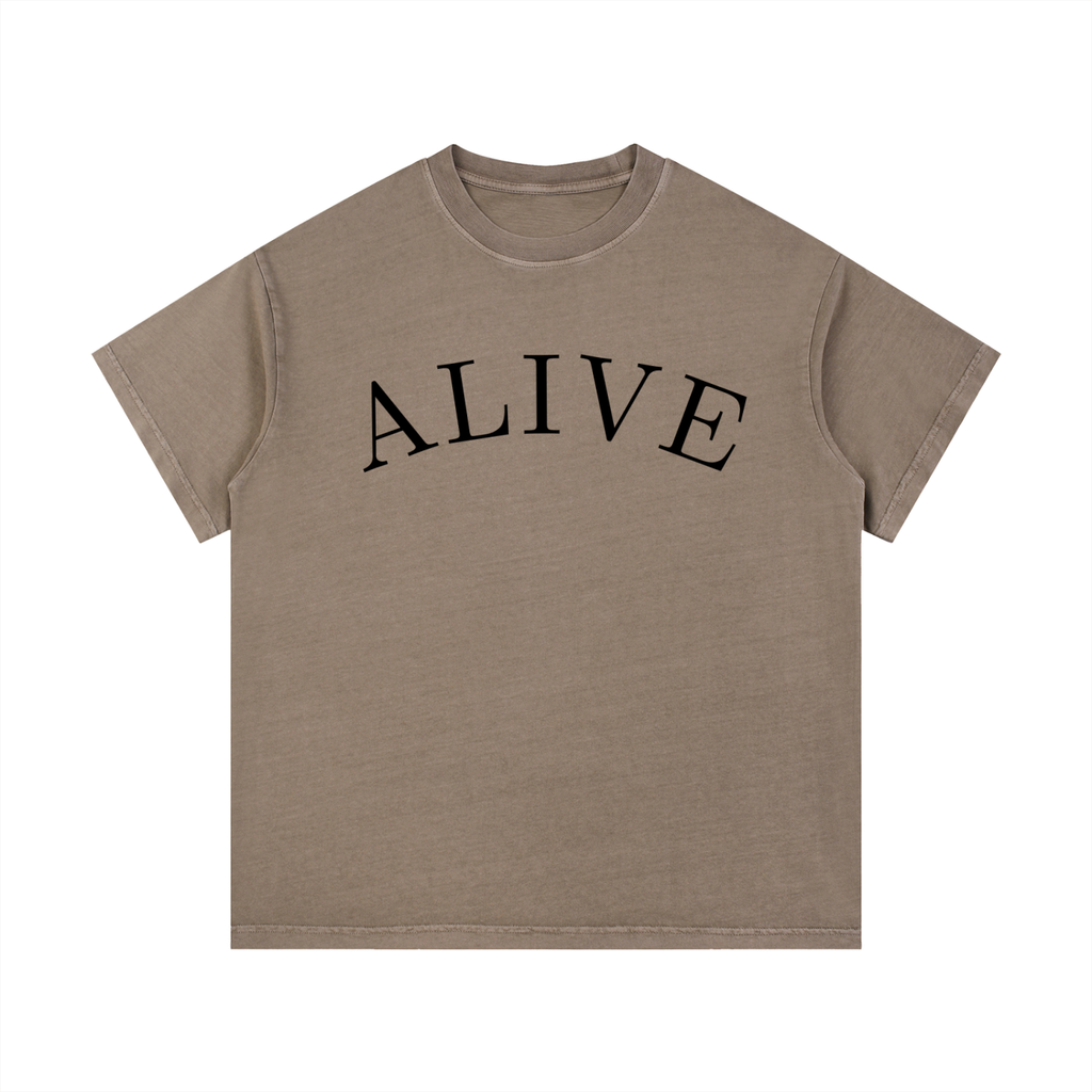 "ALIVE." Vintage Wash Cotton T-Shirt