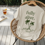 "ALIVE" Vintage Wash Cotton T-Shirt