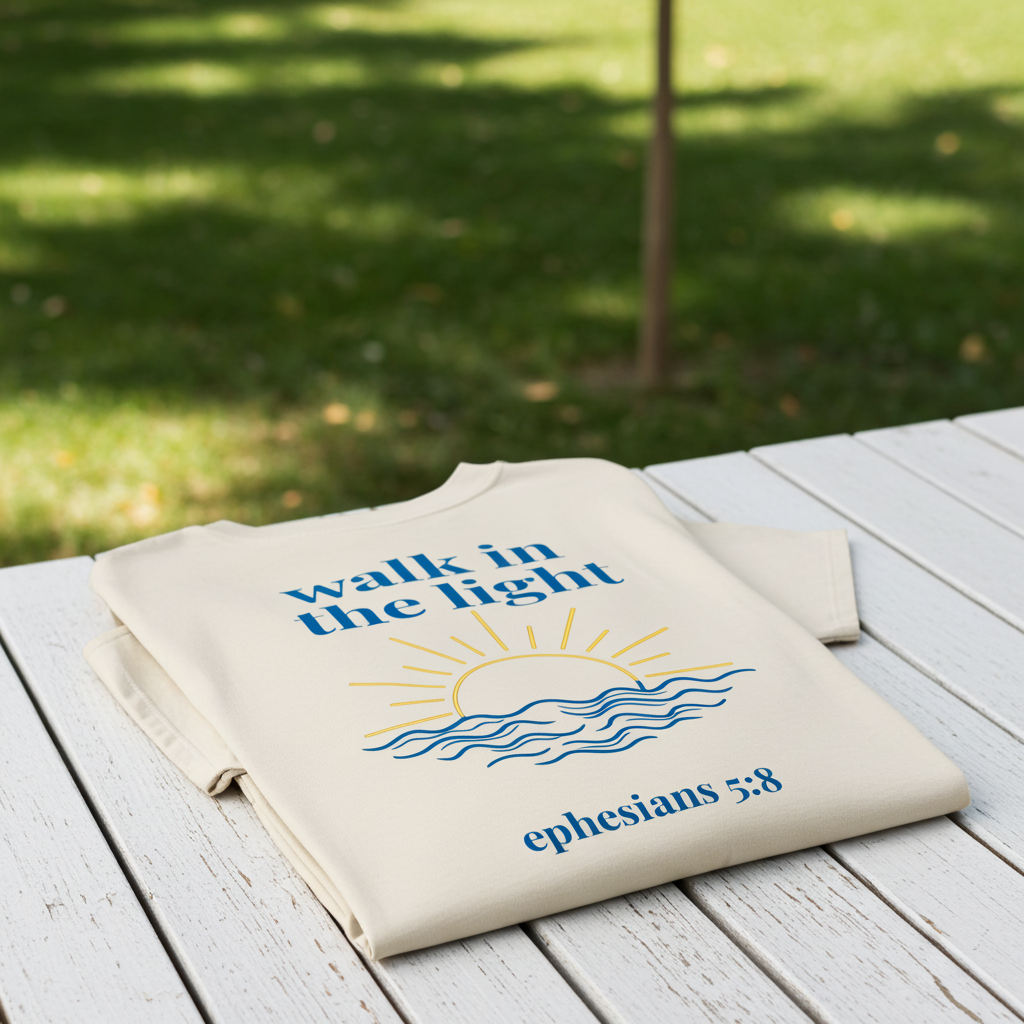 "SUNLIT" Vintage Wash Cotton T-Shirt