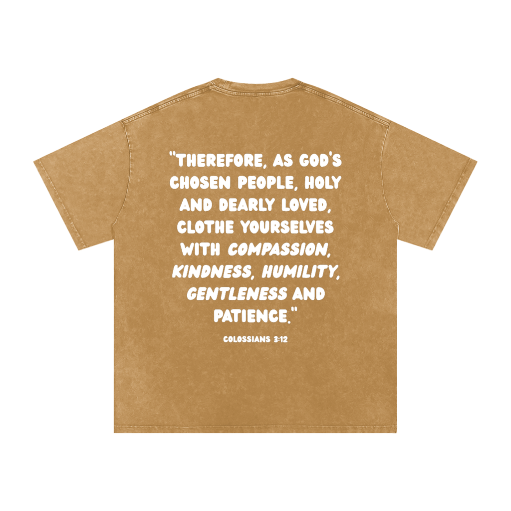 "CHOSEN" Snow Washed Oversized Cotton T-Shirt