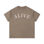 "ALIVE" Vintage Wash Cotton T-Shirt