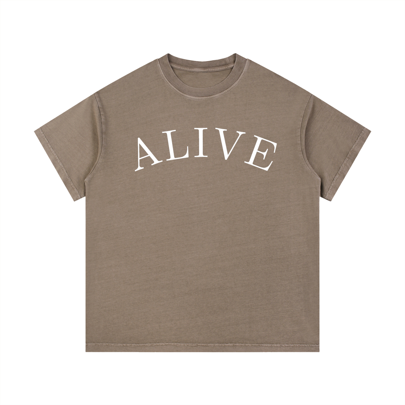 "ALIVE" Vintage Wash Cotton T-Shirt